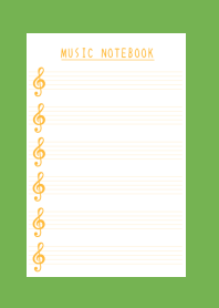 ORANGE COLOR MUSICAL NOTES/GREEN/YELLOW