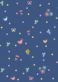 Cute Little Doodles_05 Deep Blue JP