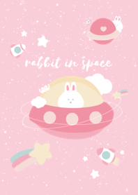 rabbit in space : pastel colors <3