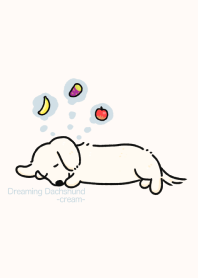 Dreaming Dachshund-cream-