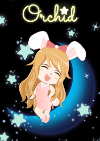 Orchid- Bunny girl on Blue Moon