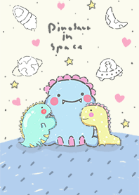 little dinosaur in space ( violet tone)