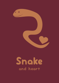 Snake & heart Burgundy