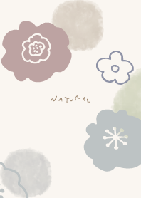 Flower watercolor circle Green15 Japan