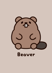 Cute brown beaver.