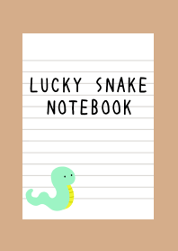 LUCKY SNAKE NOTEBOOKj-LIGHT BROWN