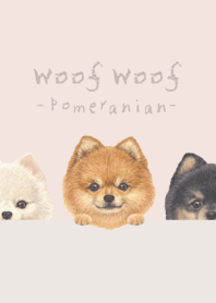 Woof Woof - Pomeranian - PASTEL PINK