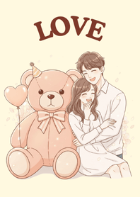 달콤한 커플과 거대 곰인형