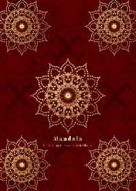 運気アップ！曼荼羅「Mandala」深紅
