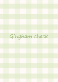 Gingham check /natural green