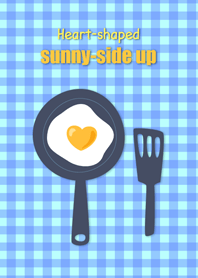 Heart-shaped sunny-side up
