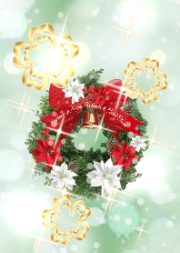 全運気UP❤︎X'mas Wreath & Gold Clover