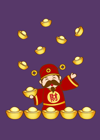 財神爺送元寶(深紫色)