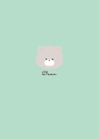 Simple Bear Mint Green Brown