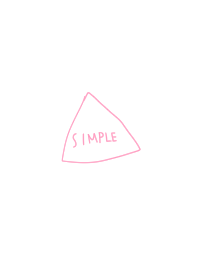 三角。白とピンク。