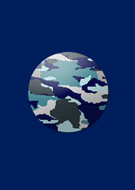 Simple camouflage button blue