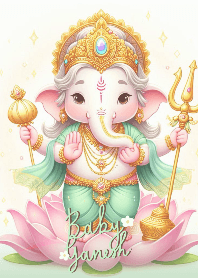 BABY GANESH : SUCCESS & WISDOM (Green)