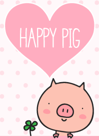 Happy Pig【しあわせのブタ】pink