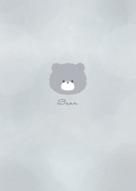 Simple Bear Watercolor DarkGray Black