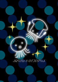 SQUID & OCTOPUS -Retro polka dot-