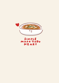 simple Mapo tofu heart beige
