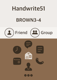 手書き ブラウン3-4