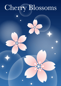 Cherry Blossoms3(navy blue)