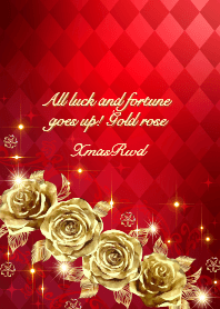 All luck up! Gold Rose XmasRed