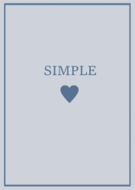 SIMPLE HEART =liightblue beige=