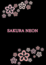 シンプルなネオンの桜 1