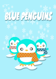 Cute blue Penguins