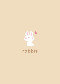 Rabbits2 Heart - yellow