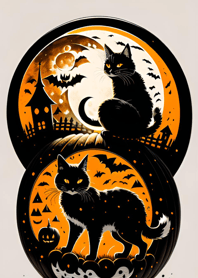 halloween cat d309BB