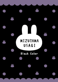 Black&Dull Purple / Polka dots Rabbet