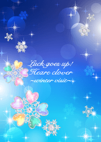 全運気UP!5つ葉ハートクローバー冬の訪れ