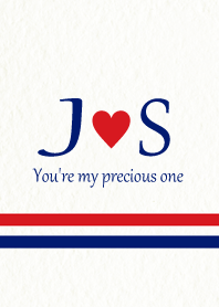 J&S Initial -Red & Blue-