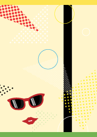 sunglasses smile2 on yellow