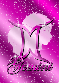 Zodiac signs -Gemini Man2 purple-