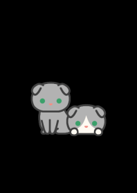 Gray Fold Cat*darkmode*short-haired*