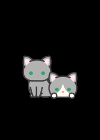 Gray Cat*darkmode theme*short-haired