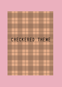 DUSTY ORANGE CHECKERED THEME-ROSE PINK