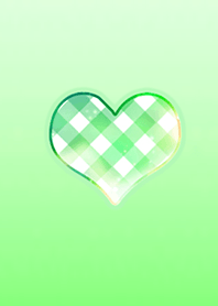 Simple Check Heart Blue Green