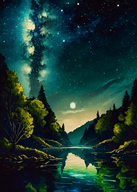 Beautiful starry night view#2916