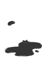 A Puddle of Black Cat