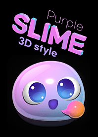 Cute Black Purple Slime - 3D style