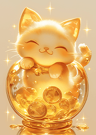 Wealth-Guarding Coin-Blessing Cat