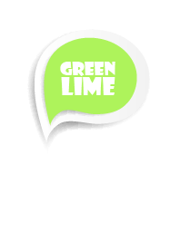 Lime Green Button In White V.2