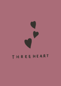 くすみピンク＆ハート。ブラウン。