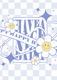 Have a Nice Daisy  - Retro Blue