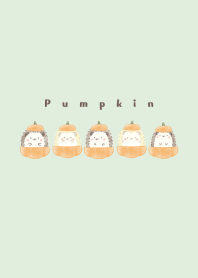 Hedgehog and Pumpkin -green-